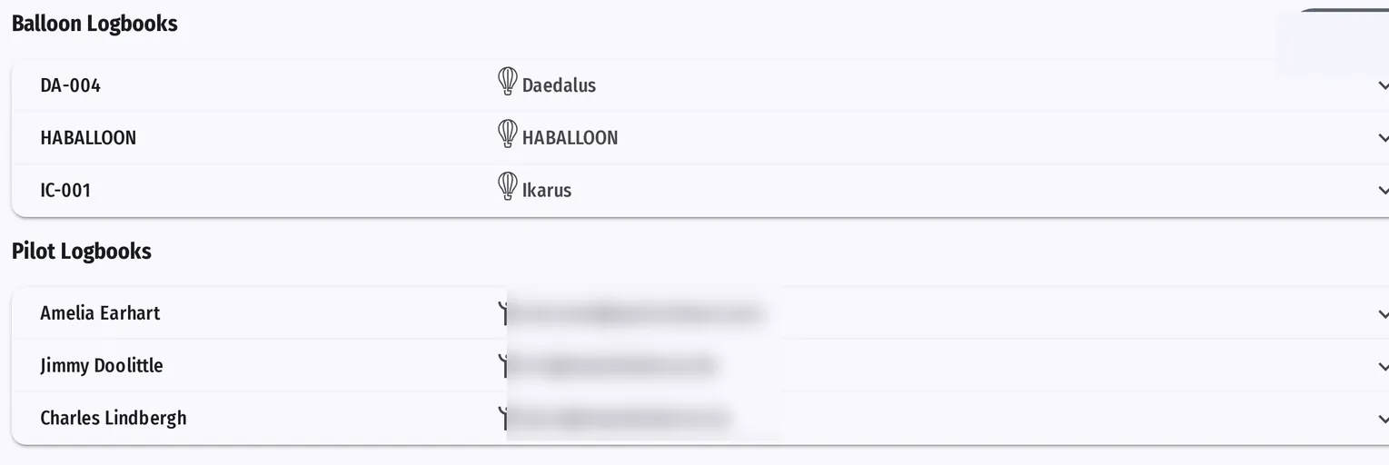 Cuadernos de vuelo automáticos por piloto y globo